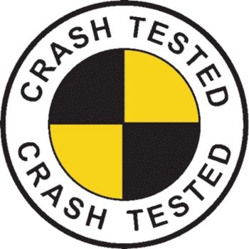 Logo för krocktest av mopedbilar.